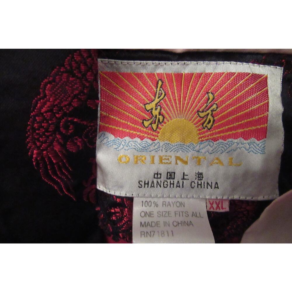 Oriental Shanghai China Kimono Stunning Red/ Black Dragon Motif XXL - Picture 3 of 7